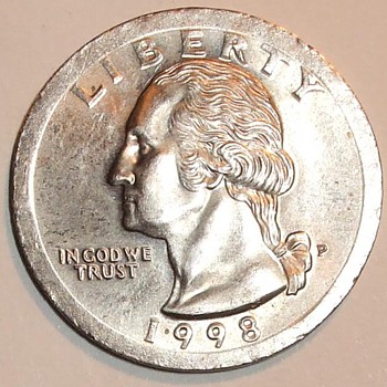 1998 us Quarter error, Huge Broadstrike quarter us coin error