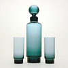 Mistery blue decanter and matching glasses