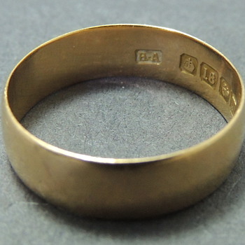18k Gold Band - Birmingham 1911 - Horton & Allday?? - Fine Jewelry