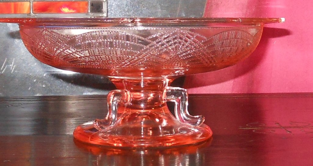 Pink Depression Glass Footed/Pedestal Bowl Collectors Weekly