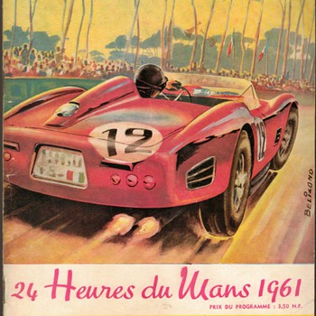 1961 - 24 Hours of Lemans Race Program - Paper