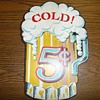 Cold Beer 5 Cents - Wooden Sign