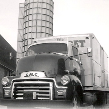 My Great Uncles Pet Milk Truck and him - Photographs