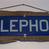 1950's Glass Telephone Booth sign