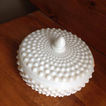 milk glass covered dish candy dish? - Glassware