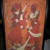 Omauri Warrior  African Dyed fabric   painting