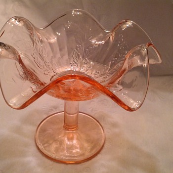 Pink Depression Glass Fluted Dessert Sherbet Bowl ?  - Glassware