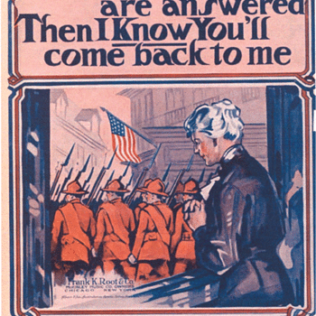 Final item - a mother wishes for her soldier son's safe return. - Music