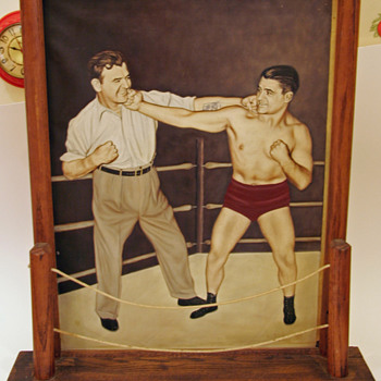 Vintage painting of two boxers