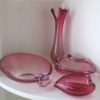 What is it..Heavy Pink Glass,Possibly some Murano.. - Art Glass