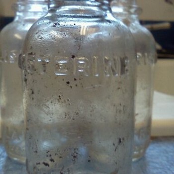 3 Listerine& Old Med Bottle