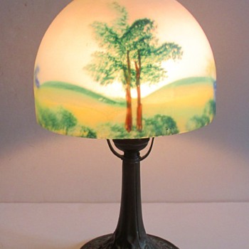 CZECH DECO EXPORT: RUCKL PAINTED LAMP. - Lamps