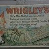 Wrigley's Little Miss Muffet Tin Sign.