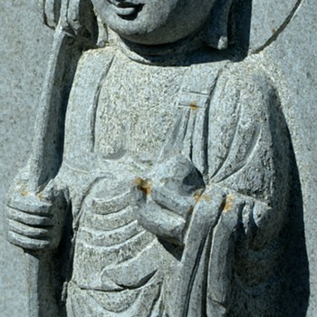 Incredibly beautiful carved granite statue of Buddha