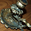 Candlestick with Native American Chief face