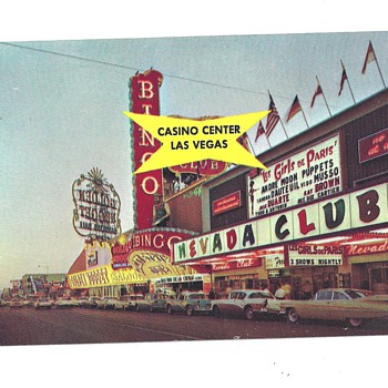 CASINO CENTER POSTCARD 50 YEARS AGO