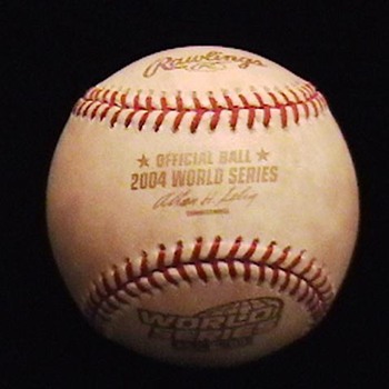 Game Used 2004 World Series Baseball