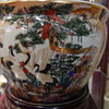 Royal Satsuma Oriental Pot With 22 Carrot Gold Leaf From The 1800's