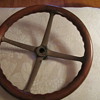 Early Wood Steering Wheel...Car ?? Train ?? Other