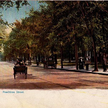 Early Postcard of Peachtree St in Atlanta - then and now... - Postcards