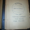 OLD BASKETBALL SCRAP BOOK CAGE RECORDS 1934-1935 FAIRVIEW ILLINOIS
