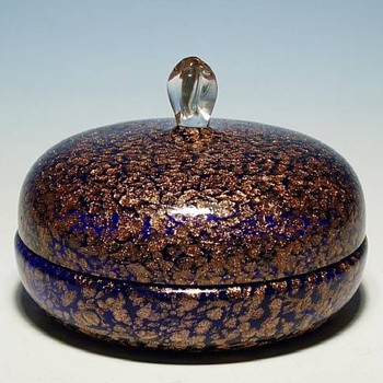 Czech - cased copper  - Art Glass