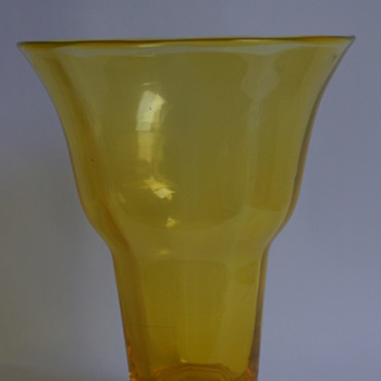 Webb Uranium Yellow Vase - Art Glass
