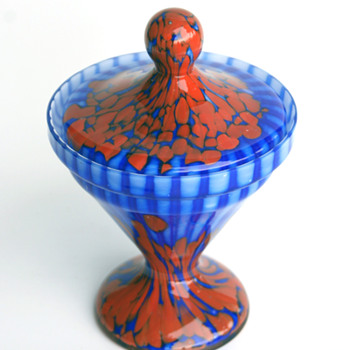 Welz Spots and Stripes Candy dish... - Art Glass