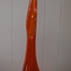 Vintage, 26" orange glass vase