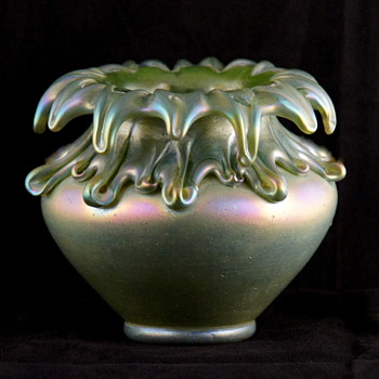 A Rare Kralik Vulcan Vase - Too Unusual and Rare to Not Share Here - Art Glass