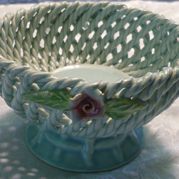 Woven Basket With Roses