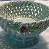 Woven Basket With Roses