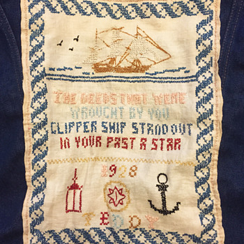 Nautical cross-stitch poem - Sewing
