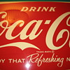 COCA COLA TIN SIGN  24 INCH WIDE 58 INCH LONG   4-62