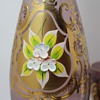 Purple/Gold/Ceramic Flowers Decanter with  6 cups