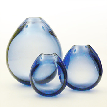 SAFIR teardrop vases, Per Lütken (Holmegaard, 1955) - Art Glass