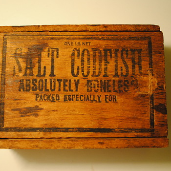 Salt Cod Wooden Box - Advertising