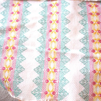 Vintage Huck Toweling(embroidered) - Rugs and Textiles