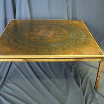 copper top coffee table