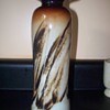 Blown glass vase, 10" tall, signed Grubb
