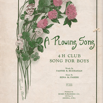 A Plowing Song 4H Club song for boys original sheet - Music
