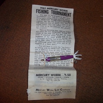 1965 MERCURY FISHING PLUG - Fishing