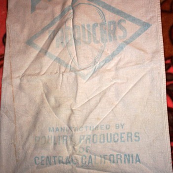 Poultry Produce - California Feedsack - Rugs and Textiles