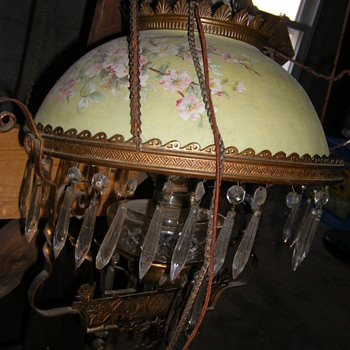Hand painted hanging lamp