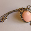 Vintage silver pendant with rose 'stone'