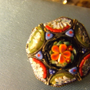  Micro Mosiac pin  - Costume Jewelry