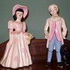 Victorian Man & Woman & Dog Figurine