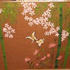 Mid Century - Vintage  - Painting on Burlap - Japanese?