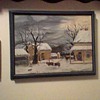PRIMITIVE FOLK ART OIL PAINTING