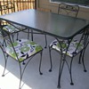 Salterini? 5 piece wrought iron patio table and chairs